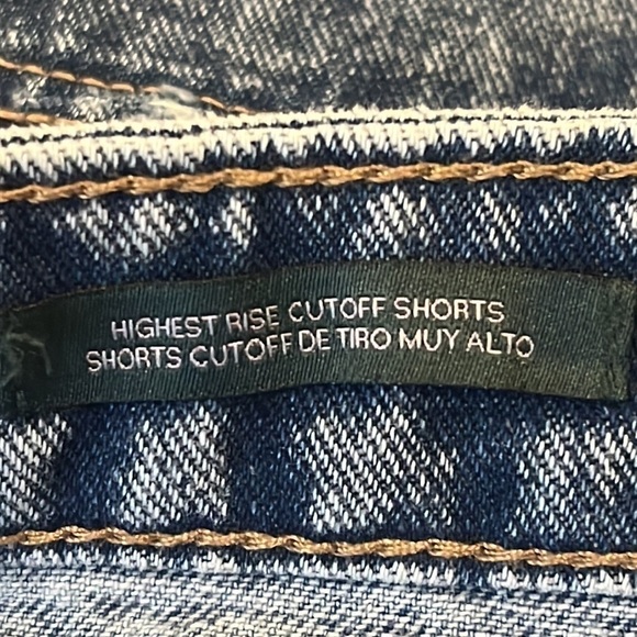 🎁 3 for 30 WILD Fable Highest Rise Cutoff Jean Shorts Size 10 Medium Wash Fray - Picture 8 of 13